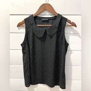 Peter Pan Collar Polka Dot Top – Cherry Bobin (XS)